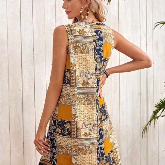 Emery Rose By SheIn Women's Patchwork Dress Cottage Peasant size M - Picture 2 of 7